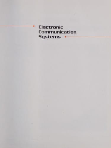 Electronic Communications ” by Roy Blake , Delmar Thomson Learning