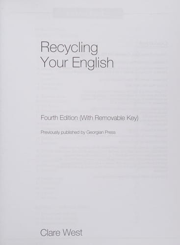 Recycling your English