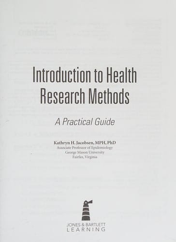 Introduction to health research methods