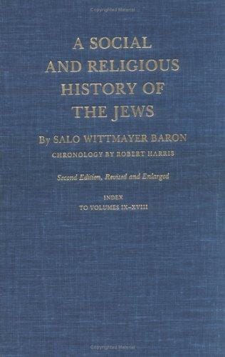 A social and religious history of the Jews
