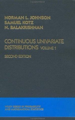 Continuous univariate distributions