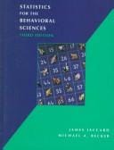 Statistics for the behavioral sciences