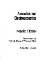 Acoustics and electroacoustics