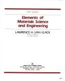 Elements of materials science and engineering, 6th edition