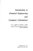 Introduction to chemical engineering and computer calculations