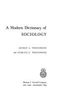 A modern dictionary of sociology