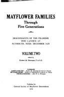 Mayflower families through five generations