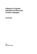 A manual of linguistic field work and structures of Indian languages