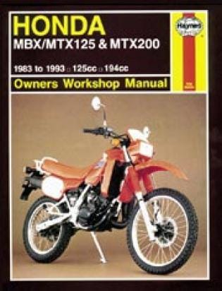 Honda MBX/MTX125 & MTX200 owners workshop manual