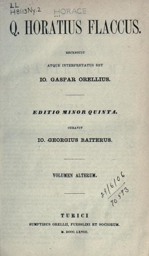 The works of Horace