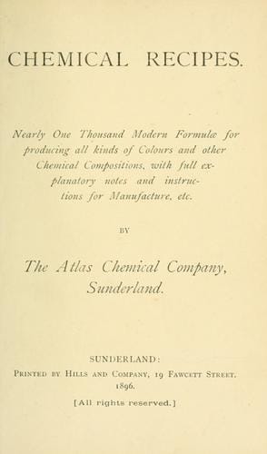 Chemical recipes