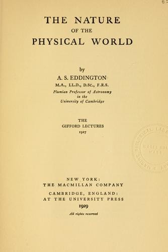 The Nature of the Physical World