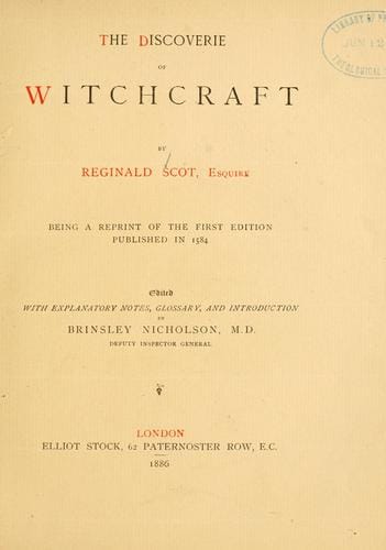 The discoverie of witchcraft