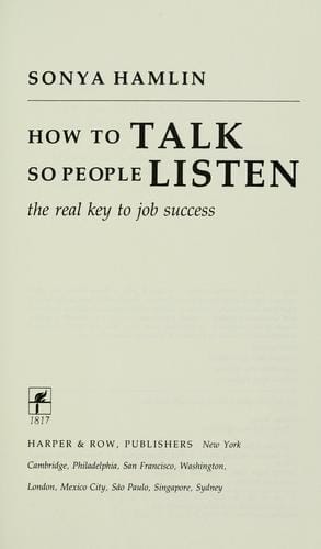 How to talk so people listen
