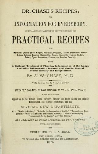 Dr. Chase's recipes