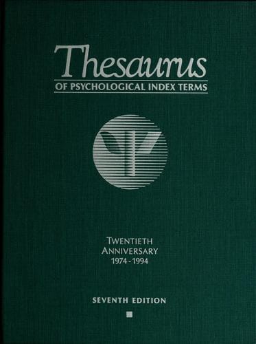 Thesaurus of psychological index terms