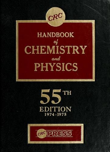CRC handbook of chemistry and physics