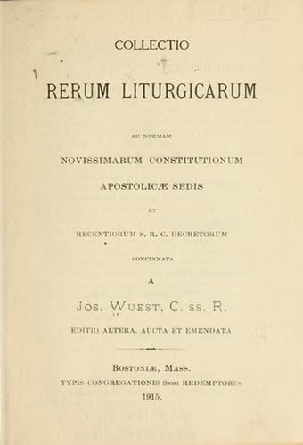 Collectio rerum liturgicarum
