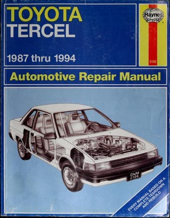 Toyota Tercel (87-94) automotive repair manual