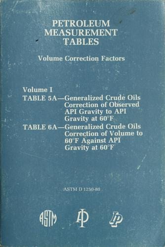 Petroleum measurement tables
