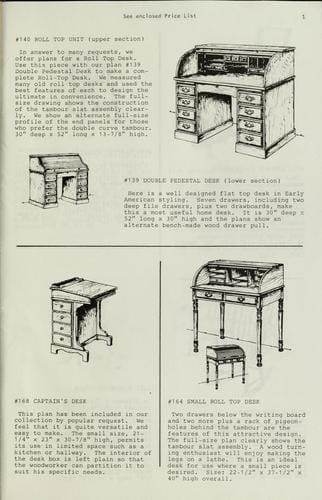 An illustrated catalog of full-size plans for making fine furniture