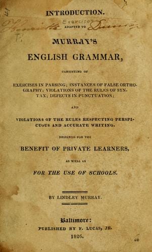 English exercises adapted to Murray's English grammar