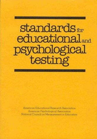 Standards for educational and psychological testing