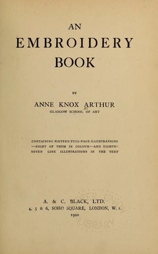 An embroidery book
