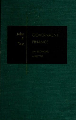 Government finance, an economic analysis