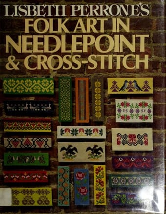 Lisbeth Perrone's Folk art in needlepoint and cross-stitch
