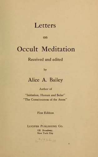 Letters on occult meditation