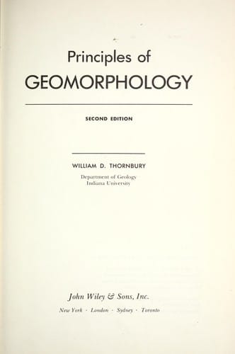 Principles of geomorphology