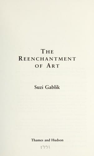 The reenchantment of art