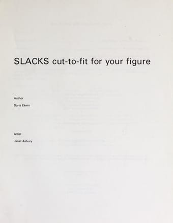 Slacks cut-to-fit for your figure