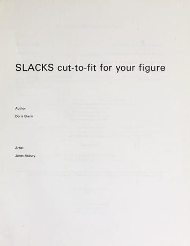 Slacks cut-to-fit for your figure