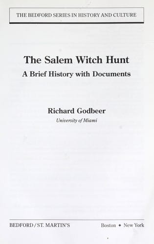 The Salem witch hunt