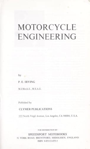 Motorcycle engineering