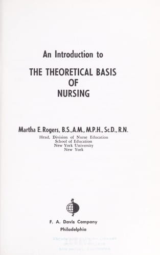 An introduction to the theoretical basis of nursing