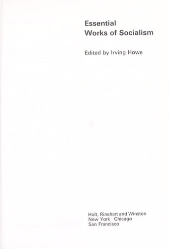 Essential works of socialism