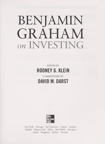 Benjamin Graham on investing