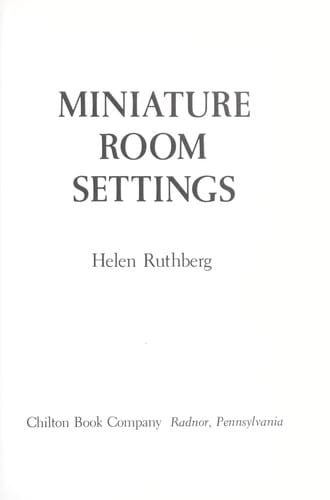 Miniature room settings