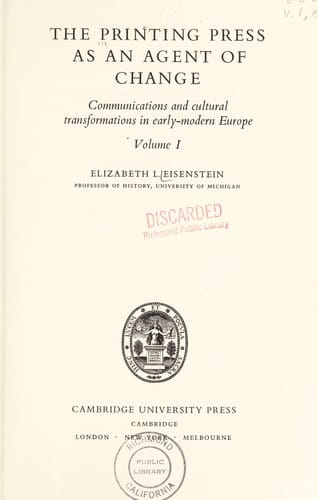 The printing press as an agent of change