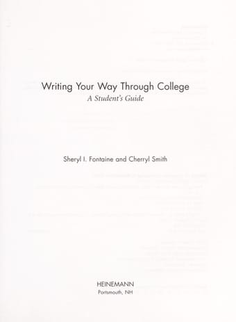 Writing your way through college