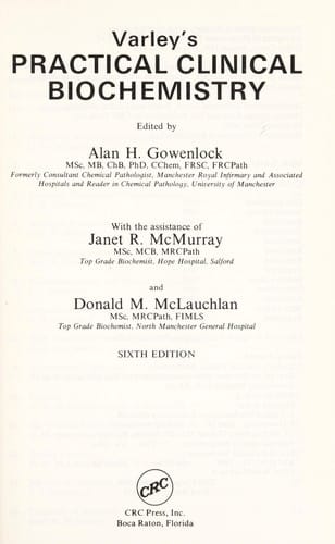 Varley's Practical clinical biochemistry