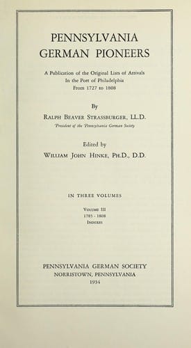 Pennsylvania German pioneers