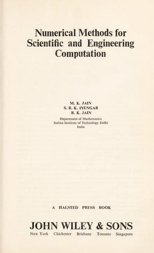Numerical methods for scientific and engineering computation