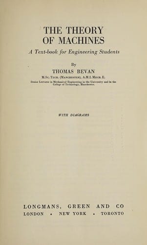 The theory of machines