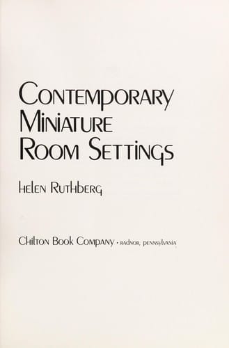Contemporary miniature room settings