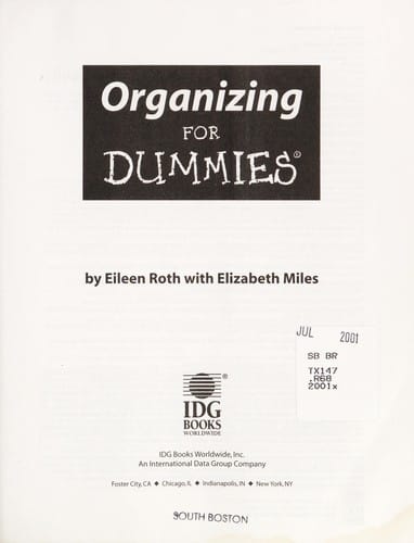 Organizing for dummies