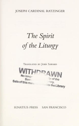 The spirit of the liturgy